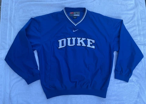 Vintage 90’s Duke Blue Devils Nike Pullover Jacket Size Large Basketball Clean Cover