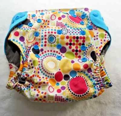 EcoAble Baby Heavy Duty Waterproof Adjustable Diaper Cover Polka Dots Reusable - Image 1 of 4