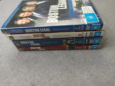 Boston Legal Seasons 1-4 DVD Drama Series Rated M Region 4 PAL VGC - image 1 of 4