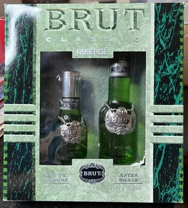 Brut By Faberge Classic 1.5 Oz Eau De Cologne And 3.2 Oz After Shave New in Box - Picture 1 of 5