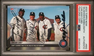 Sandberg Dawson Williams Smith Signed Autograph 2022 Topps Now Cubs Card - PSA - Picture 1 of 4