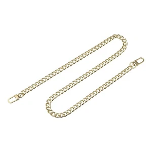 Ferro Cinghia Catena Piatta 32" Borsa Accessori con Fibbie Tono Oro - Foto 1 di 6