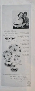1950 Minton English Bone China Marlow pattern dishes plates cups Vintage ad - Picture 1 of 1