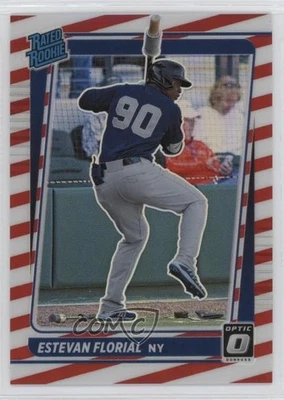 2021 Panini Donruss Optic Rated Freedom Prizm /45 Estevan Florial #76 Rookie RC - Image 1 of 2