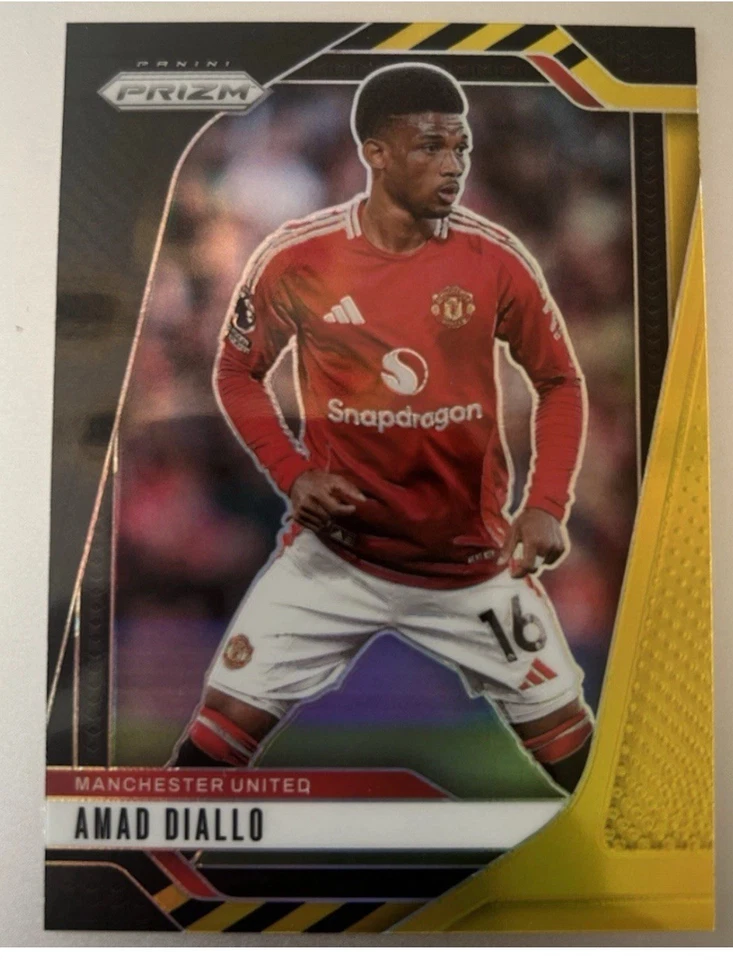 Amad Diallo /8 Black Gold Prizm Panini 2024-25 UEFA UCC Manchester United - Image 1 of 1