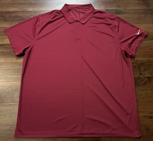 Nike Men’s Golf Dri-FIT Victory Solid Polo Golf Shirt Maroon DH0824 XXXL 3XL - Picture 1 of 6