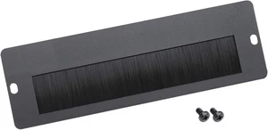 HMF 2x Kabeldurchführung mit Bürsteneinsatz für Serverschrank 10 Zoll schwarz - Bild 1 von 1
