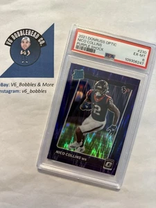 2021 Donruss Optic -Rated Rookie #230 NICO COLLINS 'Purple Shock Prizm' PSA 6 🏈 - Bild 1 von 2