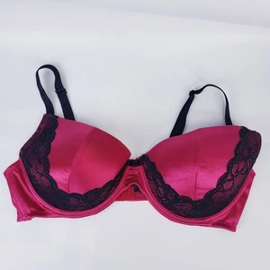 Fredericks of Hollywood BH ~ Gr. 40DD weinrot & schwarz Spitze gepolsterter Bügel BH - Bild 1 von 7