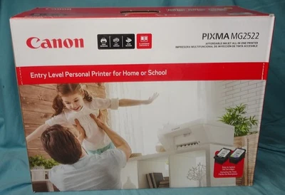 BRAND NEW SEALED = CANON PIXMA MG2522 Wired = INKJET PRINTER with INK = WHITE - Image 1 of 4