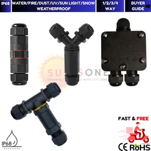 Wasserdichte Abzweigdose IP68 Elektroleitung Wasserdicht Kabelverbinder Outdoor - Bild 1 von 20