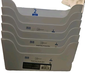 (3er-Pack) Mainstays 2er-Pack kleine leicht zugängliche Behälter Kunststoff, weiß - Bild 1 von 8