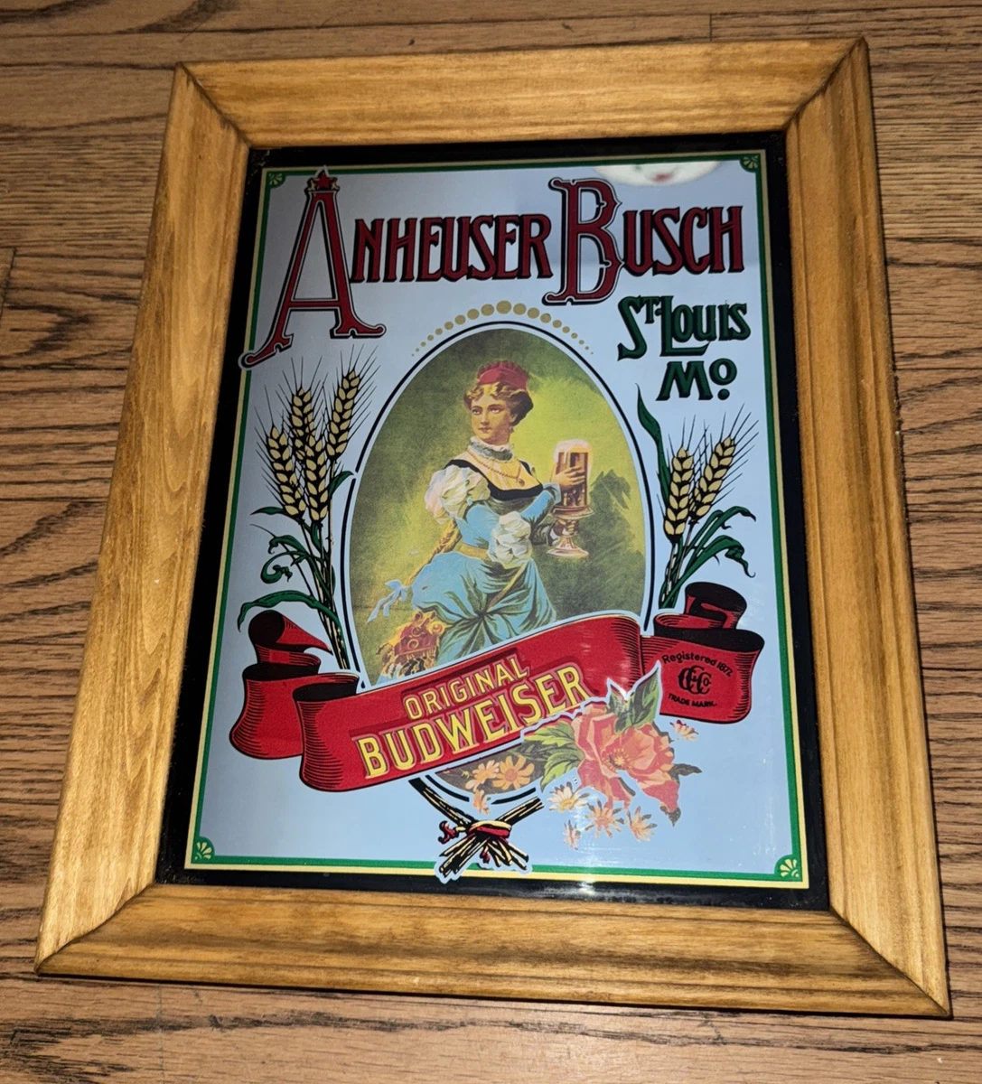 Anheuser Busch Mirror In Collectible Budweiser Signs & Tins for