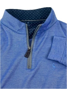 Tailorbyrd Mens Golf Pullover 1/4 Zip Shirt Size Large Blue Performance Modal - Picture 1 of 24