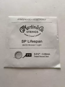 one string : Martin & Co. 80/20 Bronze Light 41MSP6100 / 41MTR0007 Guitar NEW - Picture 1 of 3