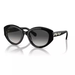 Sunglasses Swarovski SK6005 10018G 53-20-140 Women Black Lenses Grey Fades - Picture 1 of 4