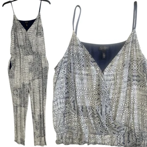 Tuta Jessica Simpson 100% viscosa azteca sud-occidentale con spalline in corda pull on - Foto 1 di 5