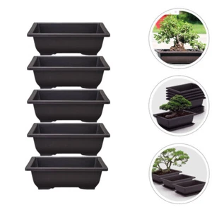 5 Pcs Rectangular Flower Pot Bonsai Gardening Accessory Household Planter - Picture 1 of 12