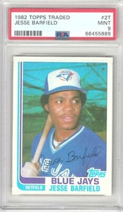 1982 Topps Traded Jesse Barfield #2T Rookie PSA 9