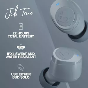 Skullcandy Jib True 2 In-Ear Wireless Earbuds, 32Hr (chill grey) S1JTW-P744 USB - Picture 1 of 6