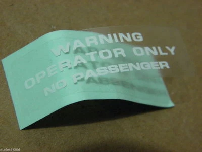 Etiqueta calcomanía adhesiva operador pasajero Honda XL CT 70 125 MB5 ST90 NH-0 Foto 1 de 4