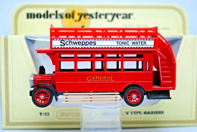 Matchbox of Yesteryear No:Y-23 1922 AEC General OMNIBus in SCHWEPPS Code 4 MIB - Image 1 of 4