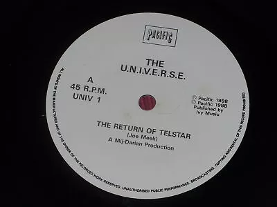 The U.N.I.V.E.R.S.E:   The Return Of Telstar   UK  NM   7"   Acid House  Univ... - Image 1 of 4