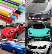 Hot Car Ultra Shiny Glossy Vinyl Wrap 3 Layers High Gloss Film Foil Bubble Free