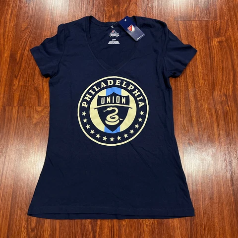 Majestic Women’s Philadelphia Union V Neck Jersey Shirt Soccer Medium M Doop Cover