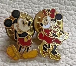 PAR DE PRENDEDORES VINTAGE DISNEY MINNIE & MICKEY MOUSE - Imagen 1 de 7