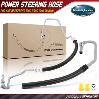2x Manguera de presión y retorno de dirección asistida para Chevy Express 1500 2500 GMC Savana Foto 1 de 4