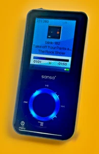 SanDisk Sansa 4 GB Rhapsody e260R FM Radio MicroSD Expansion Slot Black Rare - Picture 1 of 20