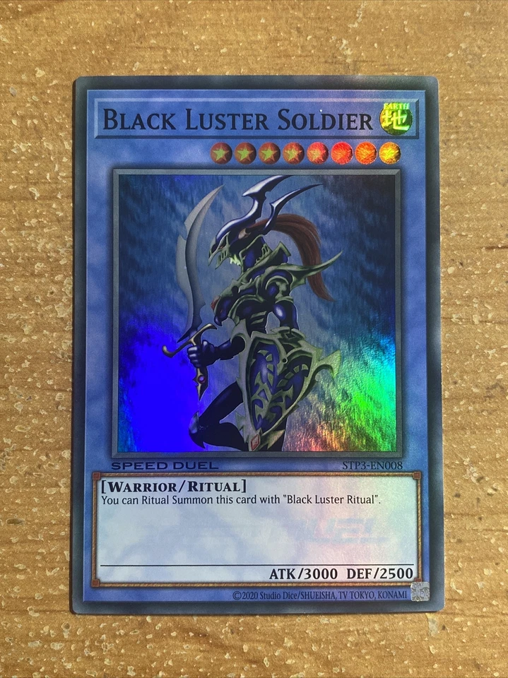 🔥 YUGIOH Black Luster Soldier STP3-EN008 SPEED DUEL Super Rare NM  HOLOFOIL - Image 1 of 1