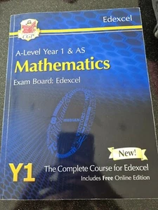 CGP A-Level Year 1 & AS Mathematics Edexcel Complete Course RRP £28 - Picture 1 of 3