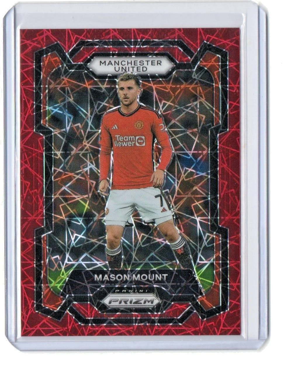 2023-24 Prizm EPL Red Lazer Mason Mount #'d 45/49