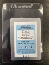 2014 TOPPS BASEBALL MINI ONLINE EXCLUSIVE PRINTING PLATE BRAVES HEYWARD 1/1
