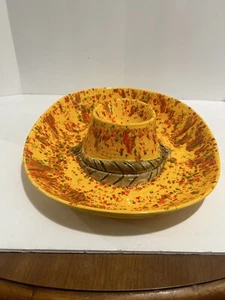 Sombrero Sombrero Chip and Dip Plato Cerámico LEER DESCRIPCIÓN - Imagen 1 de 11