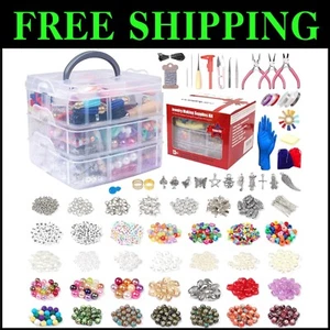 Complete Jewelry Craft Kit with Tools, Beads & Findings - Perfect Gift Idea - Picture 1 of 7