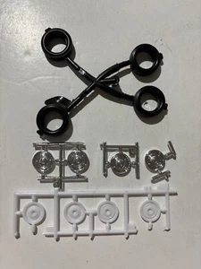 Model Car Parts - Revell 1969 Camaro z28 RS wheels tires & backs 1/25 - Picture 1 of 2
