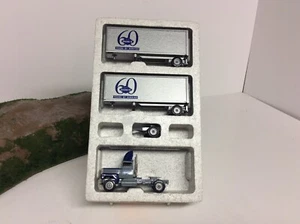 Winross Ford 9000 Overnite 60 yrs. w/ DBL. Van Trailers. New in Box - Picture 1 of 5