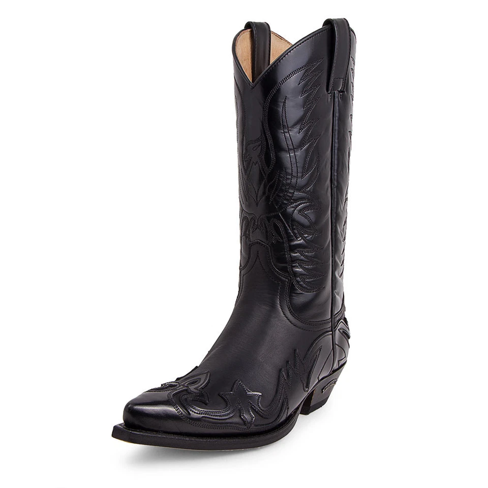 3241 Sendra bottes western FLORENTIC NEGRO/SPRINTER NEGRO talon Ibiza UNISEXE - Photo 1/4