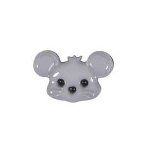 18mm Grey Mouse Head Shank Buttons Knitting, Clothes Craft Children - Picture 1 of 1