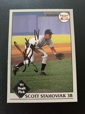 Scott Stahoviak Signed 1991 Front Row Draft Picks #25 Card Minnesota Twins COA