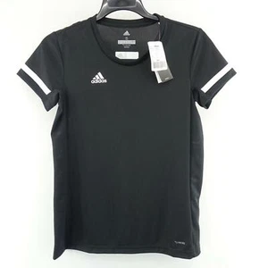 NWT Youth Boys Adidas Climacool Black Jersey Soccer Polo Shirt Size Medium M - Picture 1 of 4