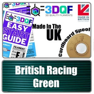 Hergestellt in Großbritannien British Racing grün 3D-Druckfilament 1,75 mm PLA 1 KG 3DQF - Bild 1 von 5