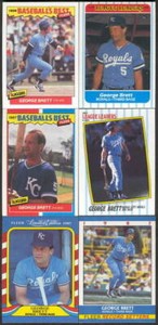 George Brett 10 different Fleer/Topps box set cards