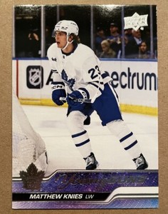 2023-24 Upper Deck Series 1 MATTHEW KNIES #222 Young Guns Rookie RC Maple Leafs