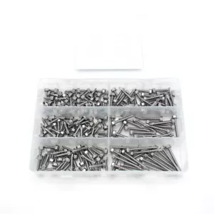200 Pcs M4.2 Hex Washer Head Self Drilling Sheet Metal Screws Assortment Kit Set - Picture 1 of 6