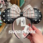 Disney authentic Tweed & Pearl Minnie mouse ear Headband Disneyland exclusive