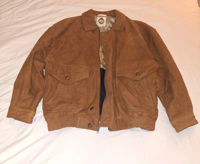 Chaqueta de vuelo Zero King de cuero marrón estilo A-2 piloto bombardero para hombre mediana  Foto 1 de 4